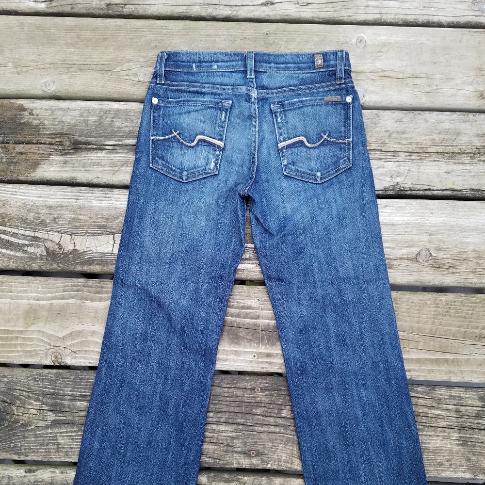 Designer 7 For All Mankind distressed denim jeans - Picture 4 of 6